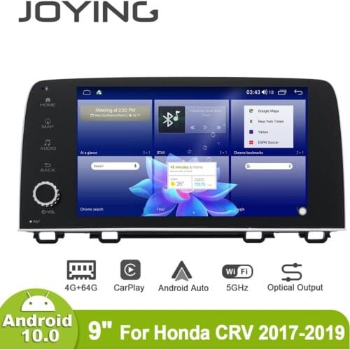 Joying 9inch Android Car Radio Android10 For Honda CRV 2017-2019 GPS Carplay DSP Toslink SPDIF Subwoofer 5GWiFi DAB Split-screen