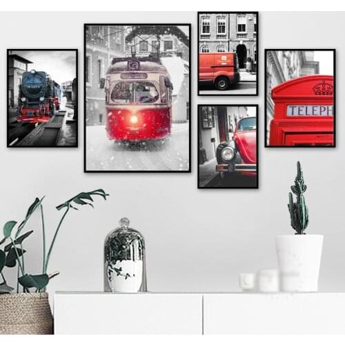 Canvas Painting London Train Bridge Church Vintage Nordic Posters And Prints Wall Art Black Photo For Living Room Home Decor
