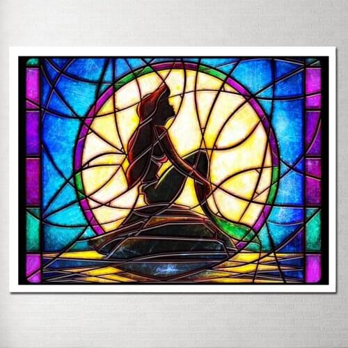 Mermaid Painting Poster Wall Decor Art Canvas Poster Prints Home Wall Decor Painting