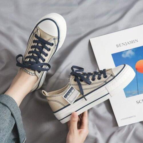 Canvas Shoes For Women Harajuku Colorful Lace-up Sneakers Fashion Casual Orange White Zapatos Platform Tennis Shoes New R12-20
