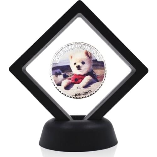 Collectible Souvenir Cute Animal Silver Coin Year of The Dog Challenge Coin 999 Silver Plated Coin with Box
