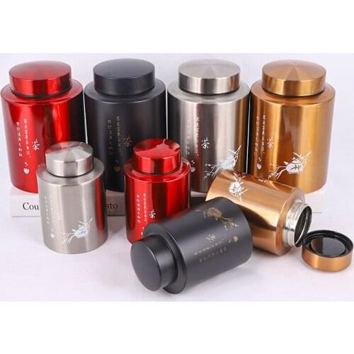 Creative Stainless Steel Tea Caddy Multi-purpose Portable Storage Sealed Tank for Tea Coffee Herb Candy Chocolate Sugar Spices