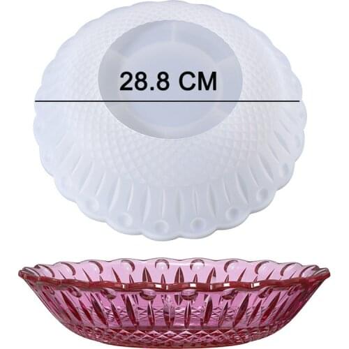 Fruit Storage Tray Epoxy Resin Mold for Dish Bowl Plate Plaster Mold DIY Crafts Jewelry Holder Home Decorations Casting Tool
