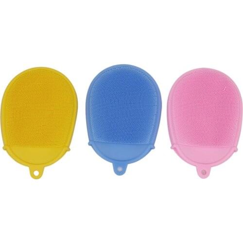 Body Washing Massage Brush Soft Silicone Bath Shower Body Washing Cleaning Scrubbing Pad Exfoliating Brushes Heath Care Tool