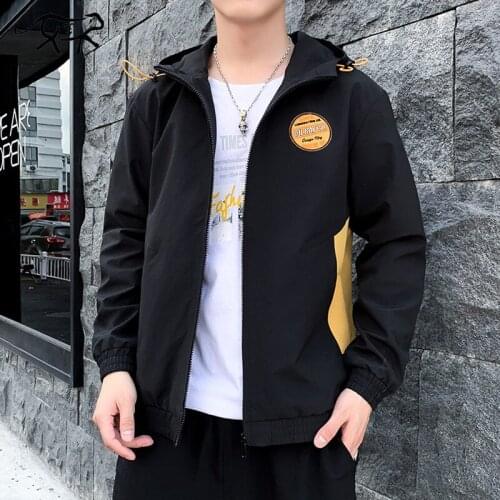 Autumn Jacket Men New Brand Spring Casual Fashion Zipper Hooded Jackets Overcoat Mens Winderbreaker Coats Leisure Street Wear
