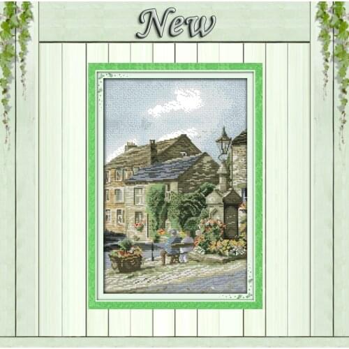 Leisure steet decor painting counted printed on canvas DMC 14CT 11CT NKF Cross Stitch chinese Embroidery Needlework kits Sets