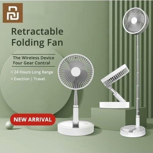 New YOUPIN Standing Floor Fan telescopic folding home desktop usb charging portable office wireless electric fan Natural Wind