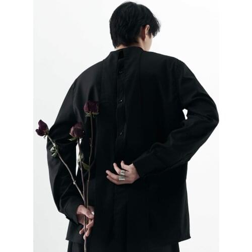 S-6XL 2021 Men Women clothing GD Catwalk Original niche Design Multi wear Long Sleeve Shirt Plus size Singer costumes