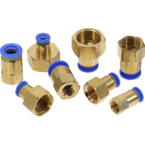 PCF 4MM 6MM 8MM 10MM 12MM Hose OD to 1/8'' 1/4'' 3/8'' 1/2'' BSP Female threaded Push In Fitting Pneumatic Air Hose Connector