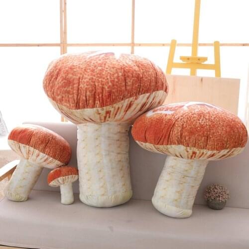 Mushroom Pillow Cute Small Mushroom Plush Toys Stuffed Vegetables Mushroom Decor Soft Food Plush Doll Kid Child Baby Kawaii Gift