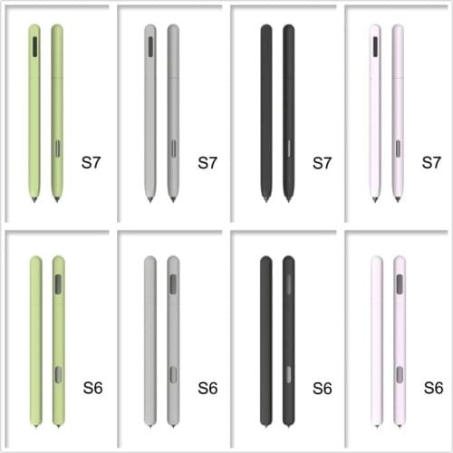 Simple business pencil case For Sam-sung Galaxy- Tab S6 S7 S-Pen Cover Cute Cartoon Tablet Silicone Pencil Case