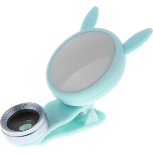 Live Broadcast Mini Portable 3 In 1 Cell Phone Lens + Selfie Led Light With 6 Lighting Mode Photo Studio Video Photography Light