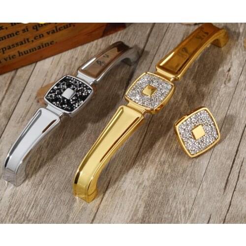 Luxury 10PCS Kitchen Door Furniture Handles Modern Style Cupboard Drawer Wardrobe Wine Cabinet Pulls Handles and Knobs wholesale