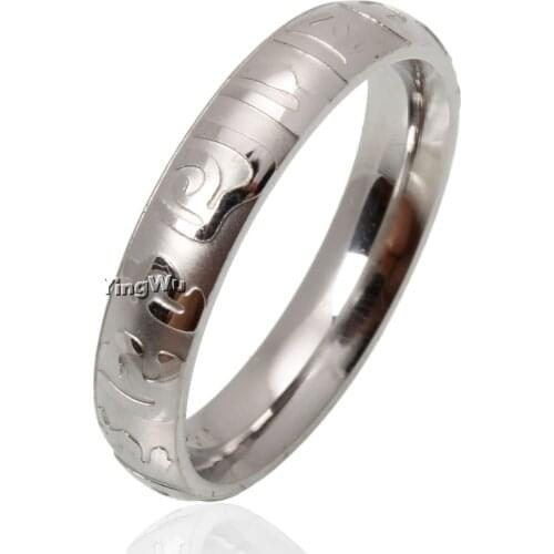Yingwu 5PCS Wholesale Lots Fashion 4mm Mens Titanium Steel Rings Band Personal Accessories Rings For Womens Jewelry