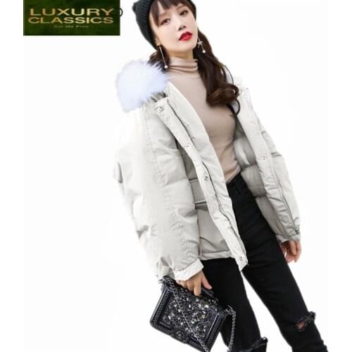 Women Parkas 2021 Jacket Loose Fur Parka Down Cotton Winter Coats Ladies Padded Jackets Coat Femme Casaco Feminino LWL661