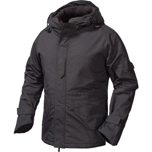 Winter Outdoor Hiking Fighting Fleece Tactical Windbreaker Men Camouflage Waterproof Military Field Jacket Hoodie Warm Coats