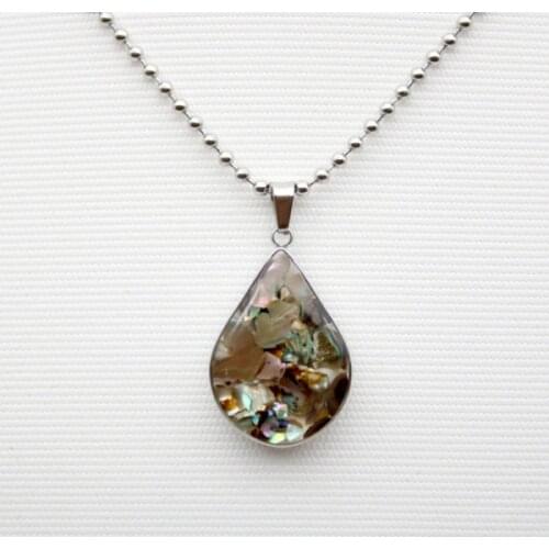 1pcs/ Natural Stone cameo shell Teardrop shape Pendant for DIY Jewelry stainless steel Necklace Pendant 25*17mm