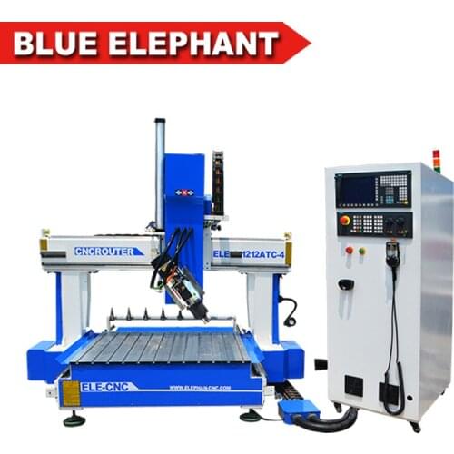 3d cnc router 1212 atc wood machines, cnc router 4 axis Germany control system 9kw Italian spindle