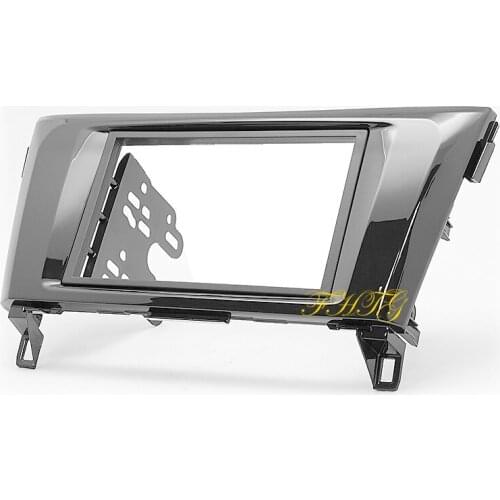 Car Radio Fascia,Dash Kit is suitable for 2014 Nissan X-Trail/ Qashqai, 2DIN (UV Black),Double Din Car Audio Frame