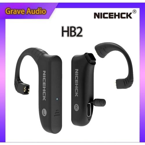 NiceHCK HB2 Bluetooth Receiver 5.2 Wireless HIFI QCC3040 Earphone Module Business Sport Earhook with Mic MMCX/ 2Pin For DB3 MK3