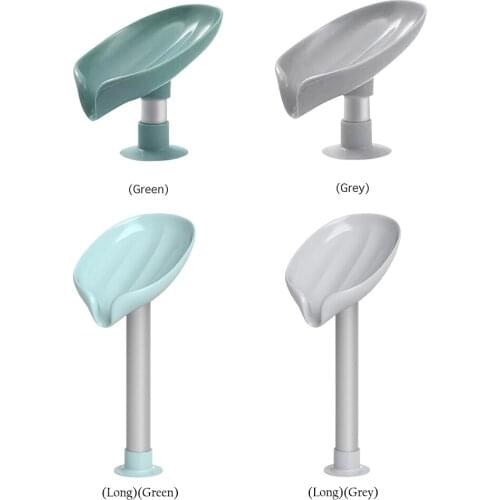 Leaf Shape Soap Holder Bathroom Shower Storage Box Suction Cup Punch-free Storage Basket Dish Plate Tray Kitchen Tools Bathroom