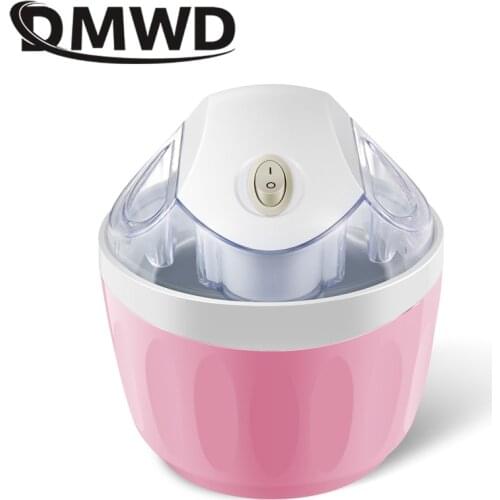DMWD MINI Automatic DIY Ice Cream Maker Milkshake Icecream Machine Cool Fruit Dessert Sorbet Freezer Milkshake Blender 500ml