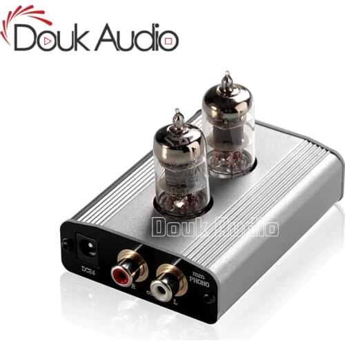 Douk Audio Mini 6J1 Vacuum Tube MM / MC RIAA Phono Preamp Hi-Fi Class A Record Player Turntable Preamplifier
