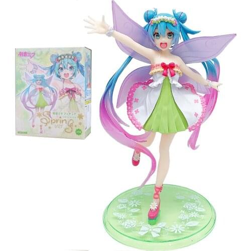 Taito Hatsune Butterfly Goblin Miku Spring Festival Clothes Pvc Assembly Model Western Animiation Action Figure Kids Toys