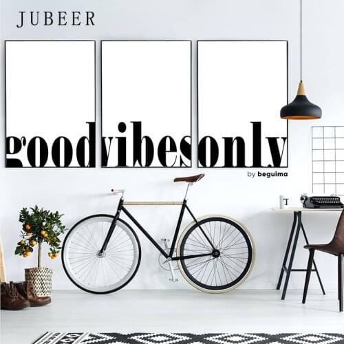 Good Vibes Only Motivational Posters and Prints Inspirational Word Wall Art Positive Quote Canvas Painting for Living Room