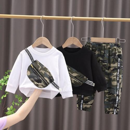 Mew Spring Autumn Kids Clothing Sets Casual Children Clothing 2 Pcs Print Baby Boy Clothes Top+Pant for Children Boy Sets 1-5 Y