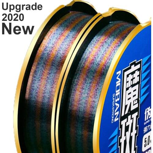 100m Super Strong Rainbow Fishing Line Bionic Invisible Spot Line Monofilament Nylon Fishing Line 2020 New Camouflage Line