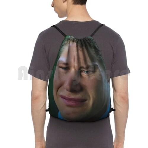 Matt Donovan Crying Backpack Drawstring Bags Gym Bag Waterproof Tvd Damon Salvatore Stefan Salvatore Matt Donovan Klaus