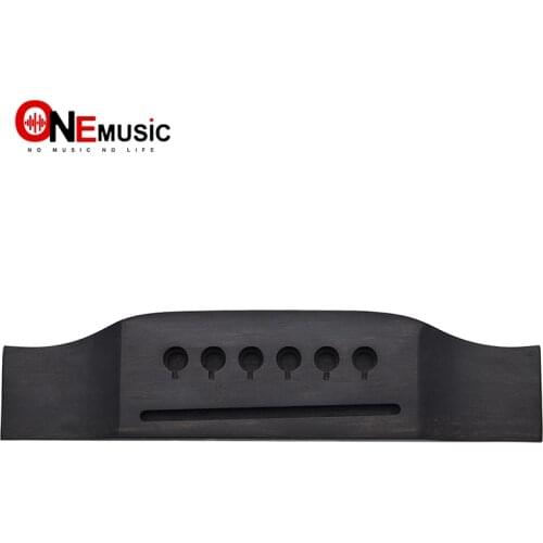 Ebony Acoustic Bridge 6 String Folk Guitar Bridge for 41'' Acoustic Guitar Luthiers