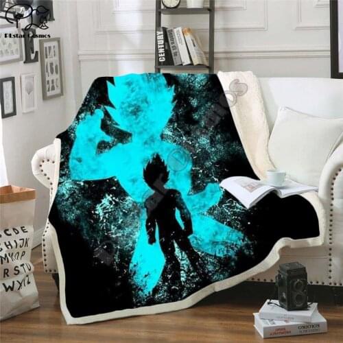 Anime 3D Printed Sherpa Blanket Couch Quilt Cover Travel Bedding Outlet Velvet Plush Fleece Blanket Bedspread style16