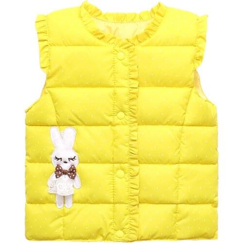 Baby girl clothes winter 2019 down cotton kids vest cute waistcoats for girls vest children clothes thick warm top 4 colors