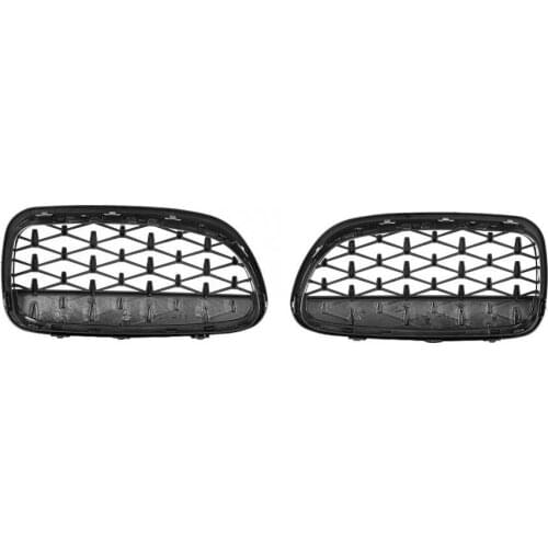 Pair Black Glossy Black Front Intake Kidney Grill 51137261356 Fits for BMW F10 Sedan 2011- 51137261356 51137203650