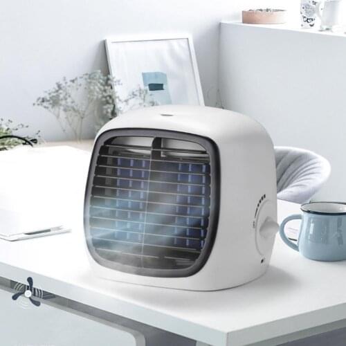 Hot Portable Mini Air Conditioner Fan Home Desktop Mini Evaporative Cooler USB Desktop Air Cooling Fan for Home Office Bedroom
