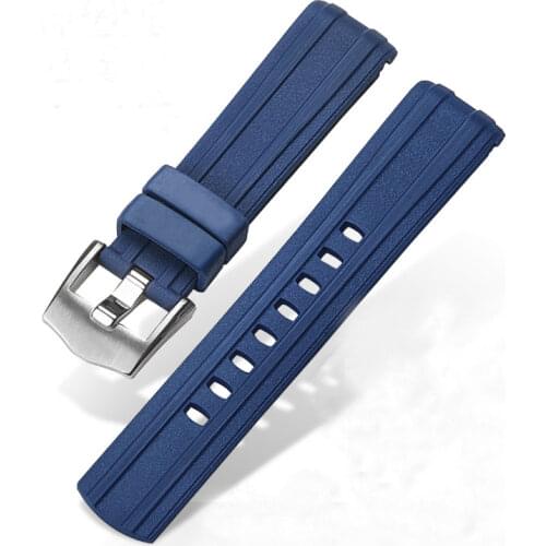 High Quality Fluorous Rubber Watch Starp For Omega Seamaster DIVER 300M Watch Band Bracelet 20mm