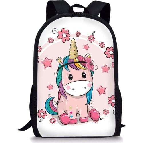 School Backpack For Girls Unicorn Kids Backpacks For Boys Kindergarten Children Animals Horse Kid Backpack Mochila Infantil