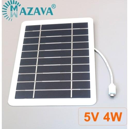 800 mA 5 V 4 W Micro USB Solar Panel Portable Solar Charger Pane Climbing Fast Charge Travel DIY Solar Charger Powerbank Outdoor