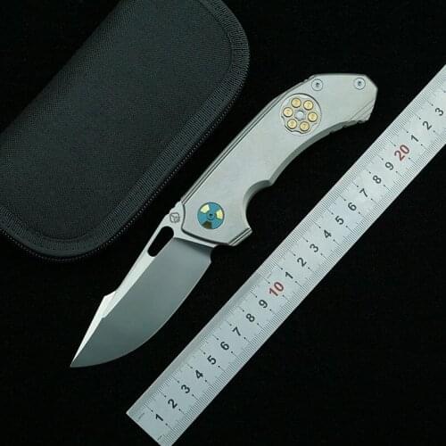 MG new second generation Flipper folding knife M390 blade titanium alloy handle outdoor camping survival fruit knife EDC tool