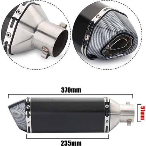 Motorcycle Exhaust Universal Muffler Motorbike 51mm Inlet Exhaust For Honda For Kawasaki For Yamaha DUCATI ATV R1 R3 R6 R25 ER6N