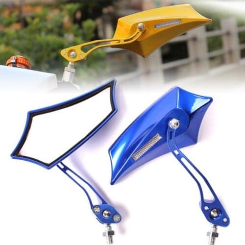 1 Pair Universal Motorcycle 8/10mm Rear View Side Mirror Motorbike Bike Scooter Handle Bar End Side Rearview Mirrors