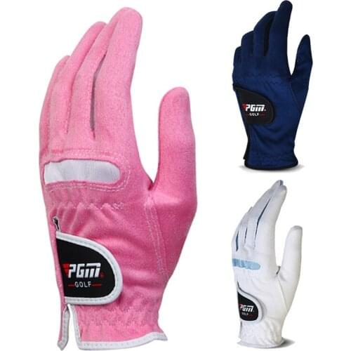 1 Pair Womens Gloves Golf Supplies Non-Slip Ladies White Pgm Bicycle Cycling Motorcycle Female Gym Sports Slim Gloves