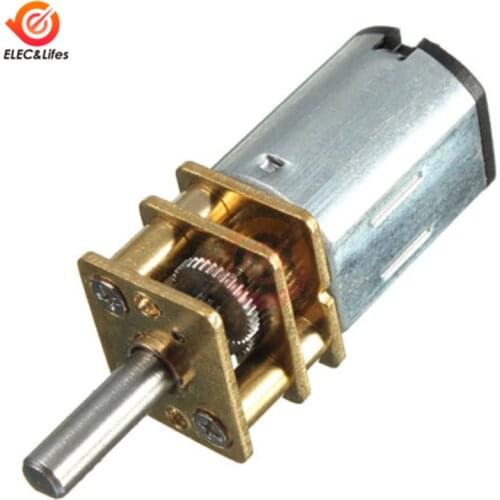 1PCS 30/300/600RPM N20 DC Micro Speed Gear Motor Reduction 6V 12V Gear Electric Motor Gear Reducer Motor For Car Robot Boat