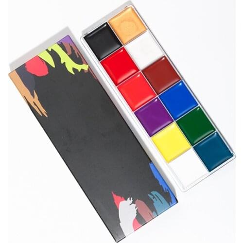 12 Colors Non Toxic Face Body Art Painting Body Painting Oil Tattoo Makeup Cosmetic Drama Clown Makeup Face Halloween Party