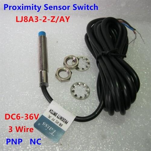 2pc M8 LJ8A3-2-Z/AY Inductive Proximity Sensor Detection Switch PNP NC DC6-36V Approach Sensor 2mm proximity switch