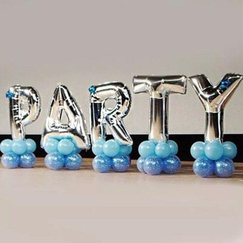 40 inches Silver Letter Foil Balloons Birthday Party Banner Helium Letter Balloon Wedding Decoration Ballons Holiday Supplies