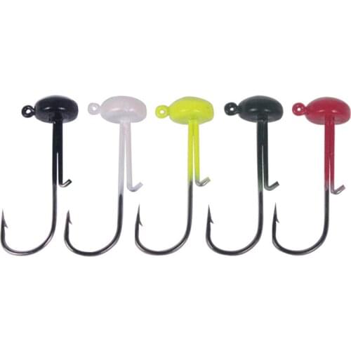 5PCS Jig Head Mushroom Jig Heads Hook Soft Bait Fishing Hook Fishing Accessories Perch Bass Trout Hooks Jig Soft Lure Hooks