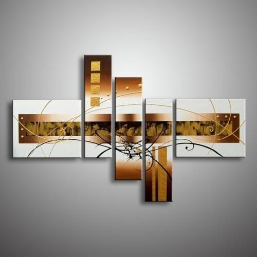 5pcs MODERN ABSTRACT HUGE WALL ART OIL PAINTING XD5-026